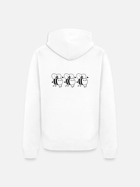Team bees design - Unisex Premium Organic Zip Hoodie - white