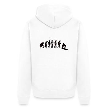 Surfer Surf instructor Surfing Surfboard surfing - Unisex Premium Organic Zip Hoodie - white - Back - Thijin (182cm)