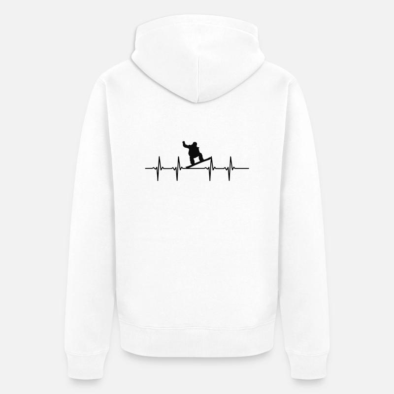 Planche à neige - Veste à capuche bio Premium Unisexe - blanc