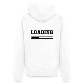 loading - Unisex Premium Bio Zip Hoodie - Weiß - Hinten - Thijin (182cm)