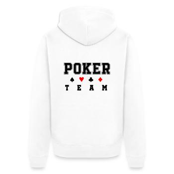 Équipe de poker - Veste à capuche bio Premium Unisexe - blanc - Dos - Thijin (182cm)