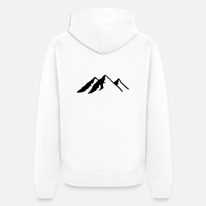 Berg - Unisex Premium Bio Zip Hoodie - Weiß