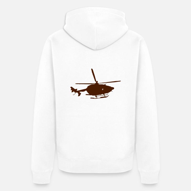 Dragon helicoptere ec145 securite civile logo - Veste à capuche bio Premium Unisexe - blanc