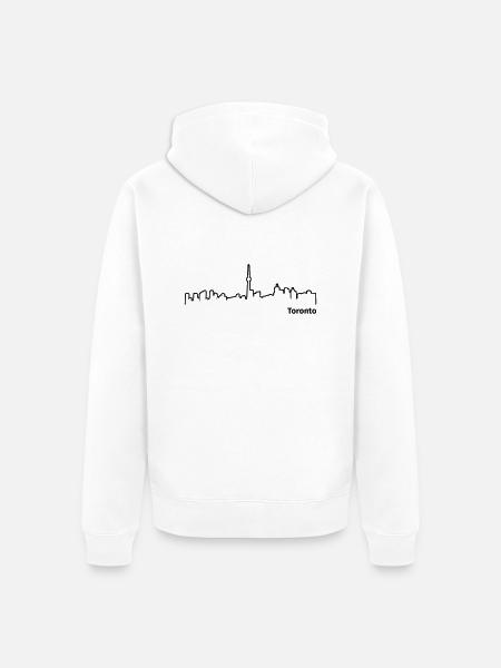 Toronto - Unisex Premium Organic Zip Hoodie - white