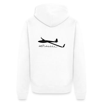 standard libelle - Unisex Premium Organic Zip Hoodie - white - Back - Thijin (182cm)
