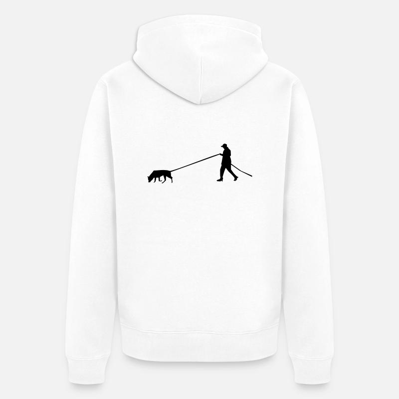 Faehrte_cb - Veste à capuche bio Premium Unisexe - blanc