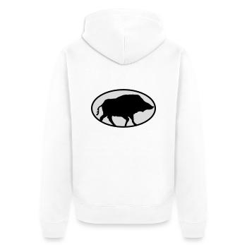 Boar - Veste à capuche bio Premium Unisexe - blanc - Dos - Thijin (182cm)