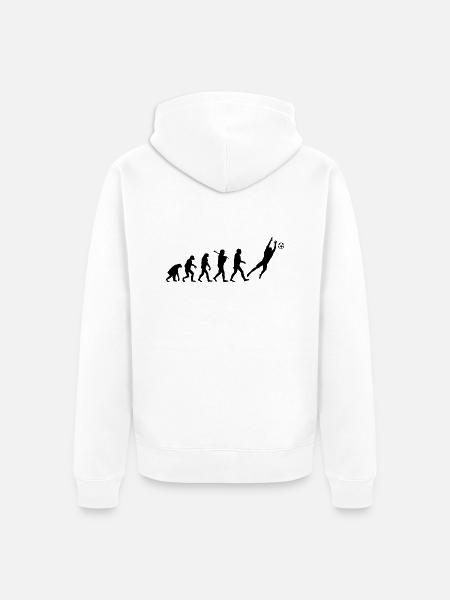 Fußball Torwart - Unisex Premium Bio Zip Hoodie - Weiß