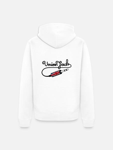 Union Jack - Veste à capuche bio Premium Unisexe - blanc