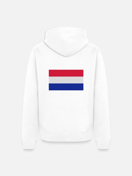 Netherlands, Niederlande - Unisex Premium Bio Zip Hoodie - Weiß