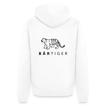 bearded - Unisex Premium Organic Zip Hoodie - white - Back - Thijin (182cm)