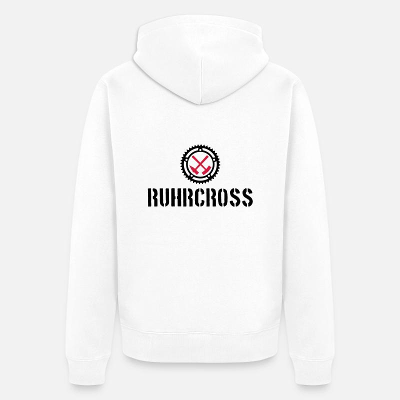 ruhrcross 3 - Unisex Premium Bio Zip Hoodie - Weiß