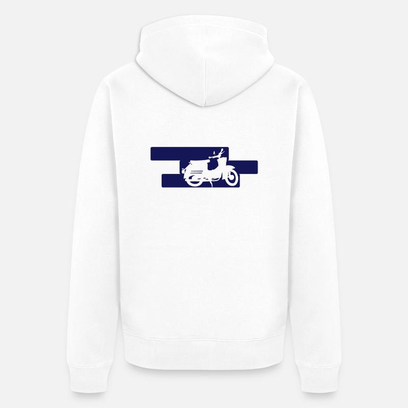 Schwalbe KR50 - Unisex Premium Bio Zip Hoodie - Weiß