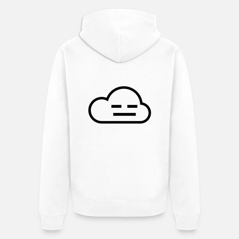 Nuages - Veste à capuche bio Premium Unisexe - blanc