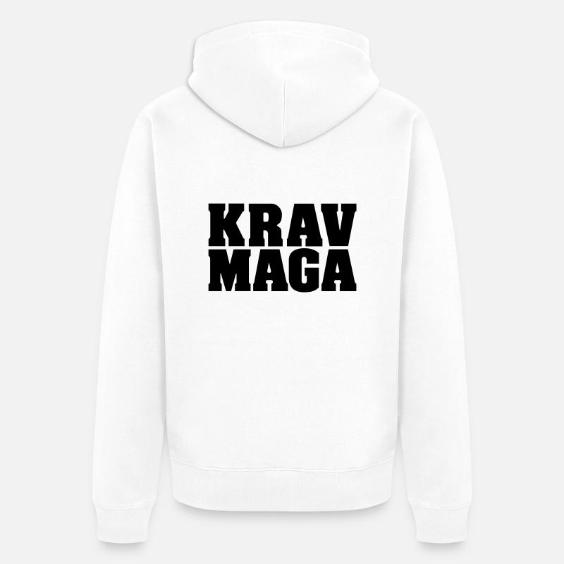 Krav Maga - Veste à capuche bio Premium Unisexe - blanc