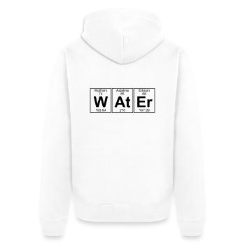 W-At-Er (Wasser) - Full - Unisex Premium Bio Zip Hoodie - Weiß - Hinten - Thijin (182cm)