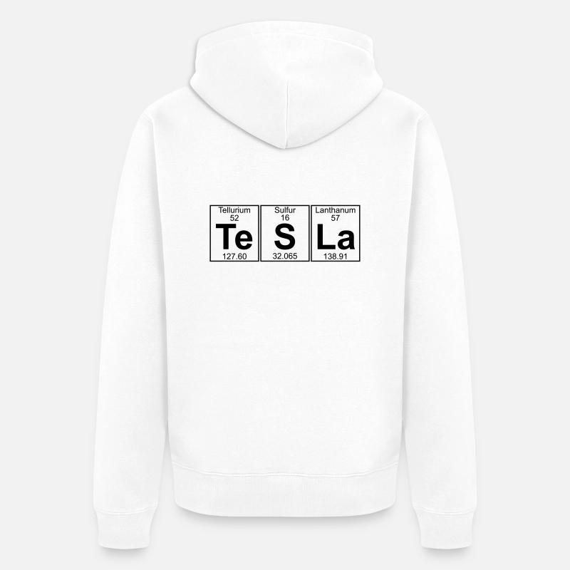 Te-S-La (tesla) - Full - Veste à capuche bio Premium Unisexe - blanc