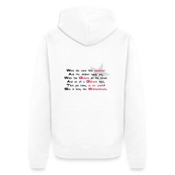 Spruch Weihnachten - Unisex Premium Bio Zip Hoodie - Weiß - Hinten - Thijin (182cm)