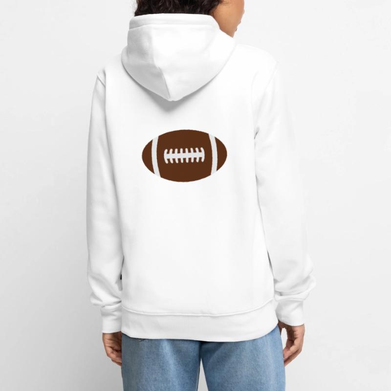 Rugbyball Unisex Premium Bio Zip Hoodie