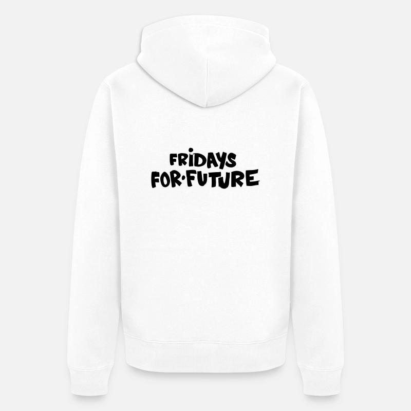 Fridays for Future - Unisex Premium Bio Zip Hoodie - Weiß