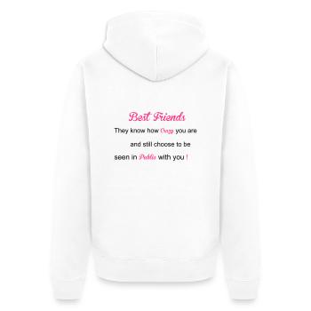 Best Friends - Veste à capuche bio Premium Unisexe - blanc - Dos - Thijin (182cm)