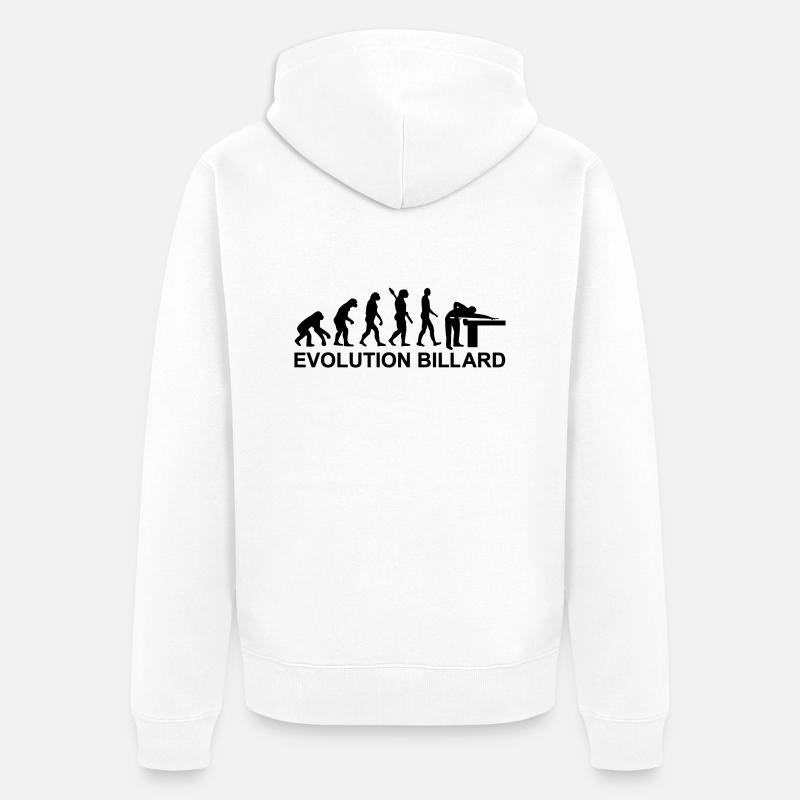 Évolution Billard - Veste à capuche bio Premium Unisexe - blanc