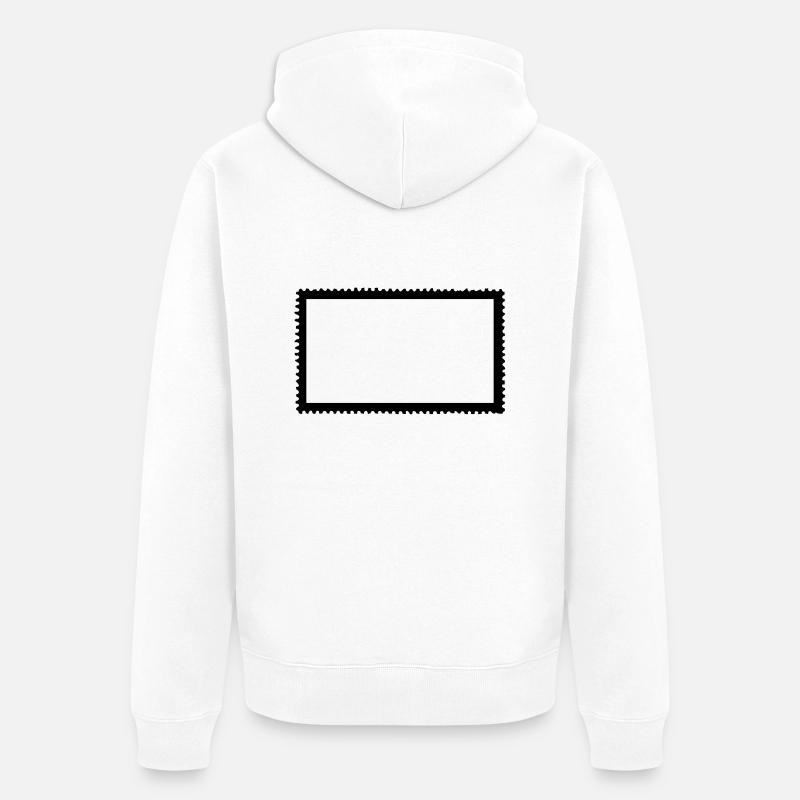 Timbre-poste - Veste à capuche bio Premium Unisexe - blanc
