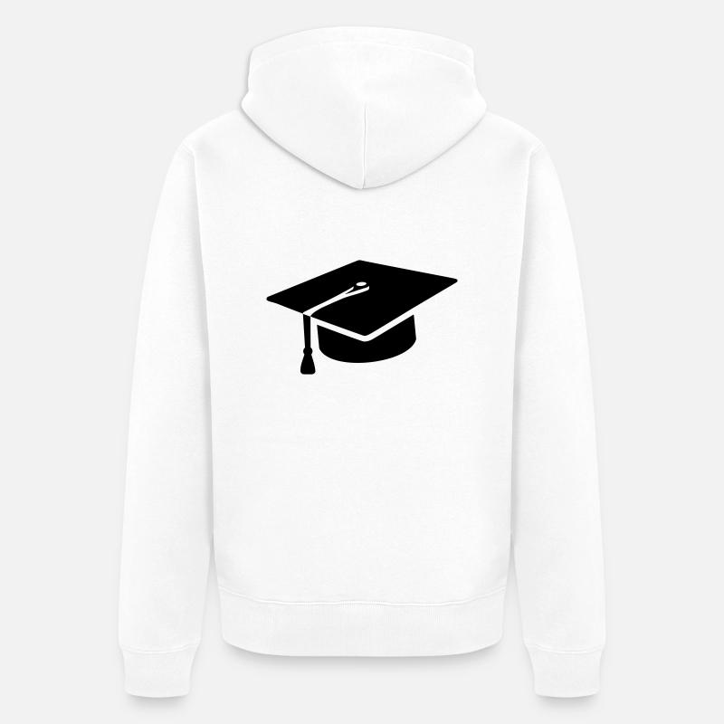 Bonnet doctoral - Veste à capuche bio Premium Unisexe - blanc