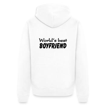 World's best Boyfriend - Veste à capuche bio Premium Unisexe - blanc - Dos - Thijin (182cm)
