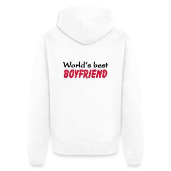 World's best Boyfriend - Veste à capuche bio Premium Unisexe - blanc - Dos - Thijin (182cm)