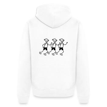 Lustige Läufer Team Comic Cartoon Kinder - Unisex Premium Bio Zip Hoodie - Weiß - Hinten - Thijin (182cm)