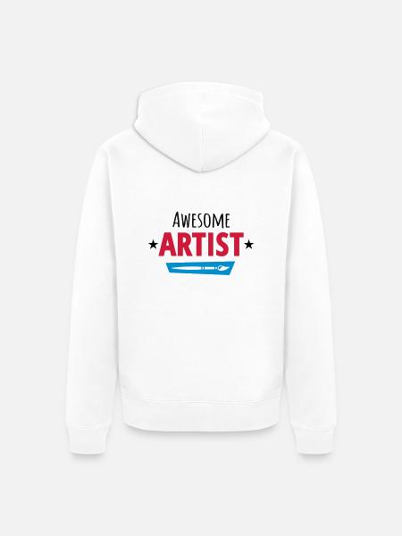 Artiste - Veste à capuche bio Premium Unisexe - blanc