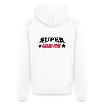 Super Grand-Père - Veste à capuche bio Premium Unisexe - blanc - Dos - Thijin (182cm)