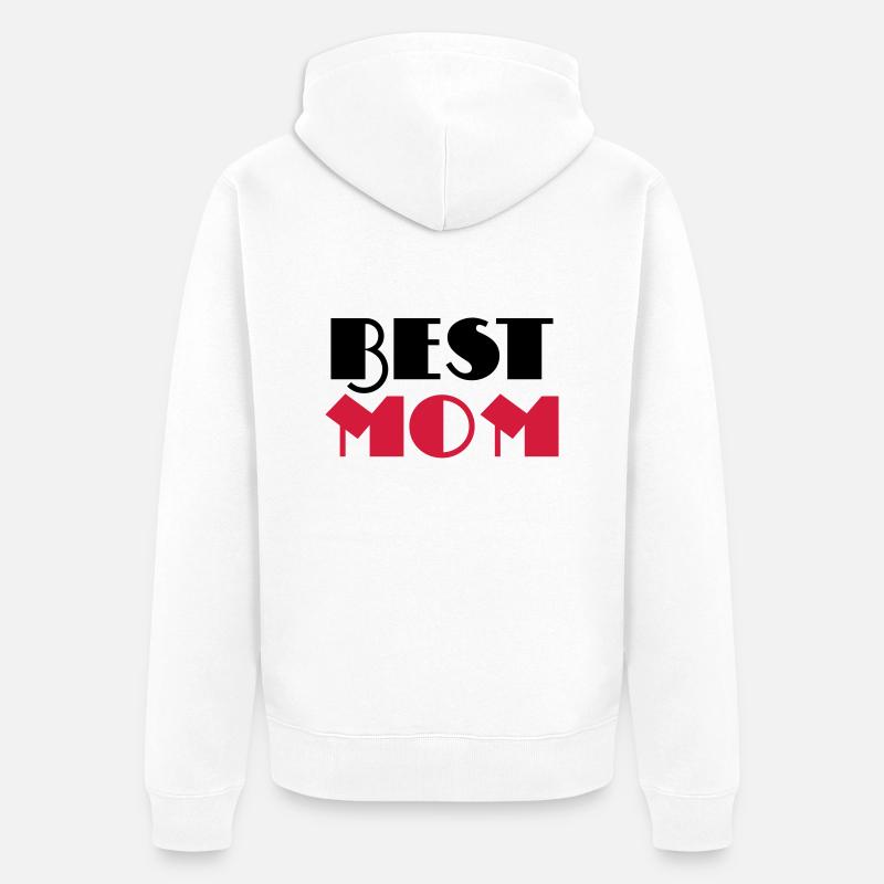 Best Mom - Veste à capuche bio Premium Unisexe - blanc
