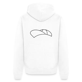 cool kappe hut muetze capy kopfbedeckung design cl - Unisex Premium Bio Zip Hoodie - Weiß - Hinten - Thijin (182cm)