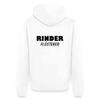 rinder flüsterer - Unisex Premium Bio Zip Hoodie - Weiß - Hinten - Thijin (182cm)