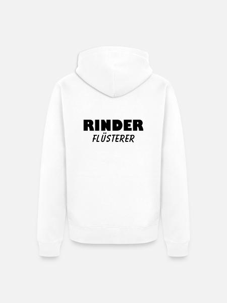 rinder flüsterer - Unisex Premium Bio Zip Hoodie - Weiß