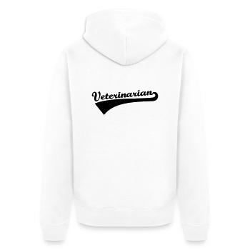 Tierarzt - Unisex Premium Bio Zip Hoodie - Weiß - Hinten - Thijin (182cm)