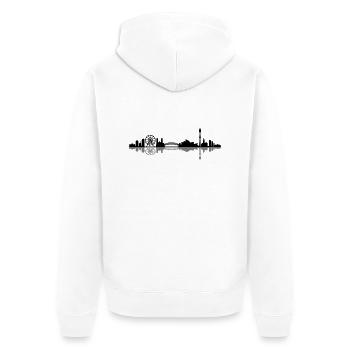 Skyline - Sydney - Unisex Premium Bio Zip Hoodie - Weiß - Hinten - Thijin (182cm)