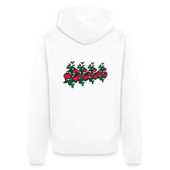 tomates légume - Veste à capuche bio Premium Unisexe - blanc - Dos - Thijin (182cm)