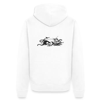 Sleeping mermaid - Veste à capuche bio Premium Unisexe - blanc - Dos - Thijin (182cm)