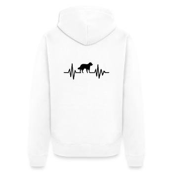 Australian shepherd - Unisex Premium Organic Zip Hoodie - white - Back - Thijin (182cm)