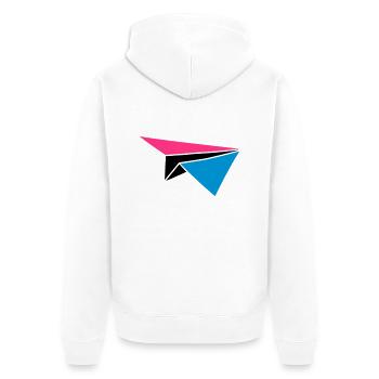 colorful cliff night moon sun paper flier folded t - Unisex Premium Organic Zip Hoodie - white - Back - Thijin (182cm)