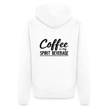 Coffee Is My Spirit Beverage - Unisex Premium Organic Zip Hoodie - white - Back - Thijin (182cm)