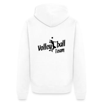volleyball team - Unisex Premium Bio Zip Hoodie - Weiß - Hinten - Thijin (182cm)