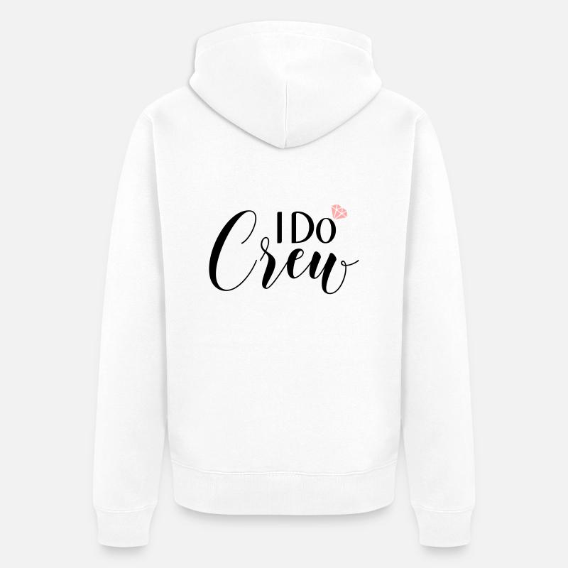 I Do Crew - Unisex Premium Bio Zip Hoodie - Weiß