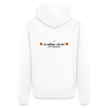 JOYEUX ANNIVERSAIRE - Veste à capuche bio Premium Unisexe - blanc - Dos - Thijin (182cm)