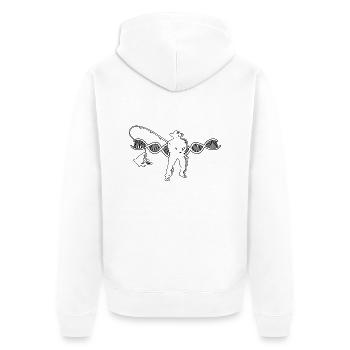 Angelhaken Angeln Fischen Angelsport Angler - Unisex Premium Bio Zip Hoodie - Weiß - Hinten - Thijin (182cm)