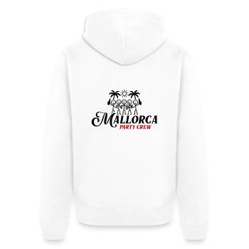 Mallorca Party Crew - Unisex Premium Bio Zip Hoodie - Weiß - Hinten - Thijin (182cm)
