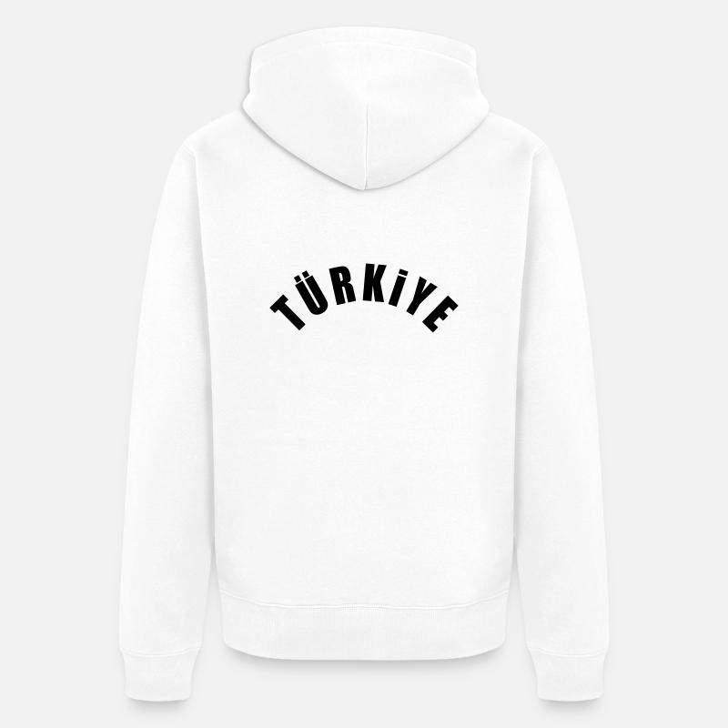 Tuerkiye - Veste à capuche bio Premium Unisexe - blanc
